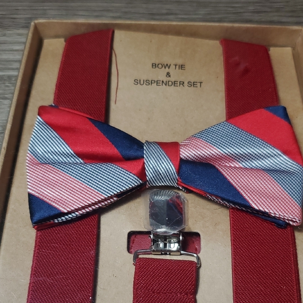 🌀NIB BOW TIE & SUSPENDER SET